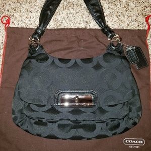 Black coach hobo purse